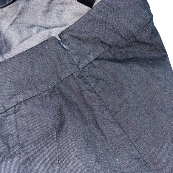 Ann Taylor Factory Wrap Front Chambray Pencil Skirt-Blue-12P-GUC - Picture 5 of 6